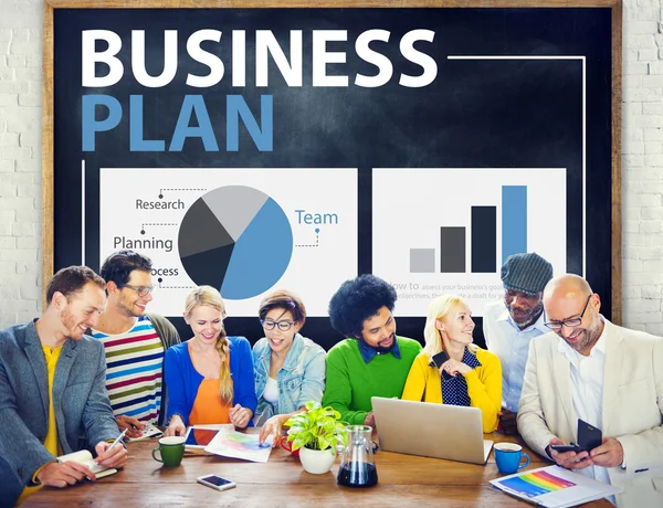 Plan de negocios Concepto de reunión de estrategia — Foto de Stock