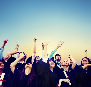 Öğrenciler kapaklar hava atmak