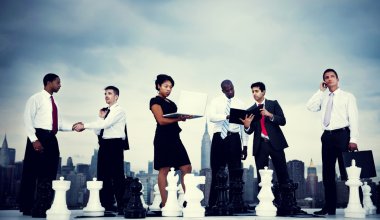 Satranç ile iş adamları takım