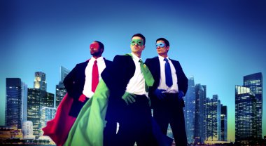 Süper kahramanlar, iş insanlar güç kavramı