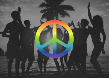 Huzurlu özgürlük protesto sembolü kavramı