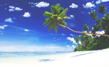 Yaz cennet deniz manzarası kavramı