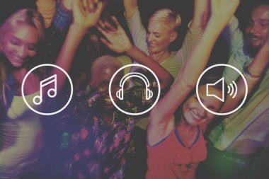 Medya şarkı müzik oyun kavramı dinleme müzik