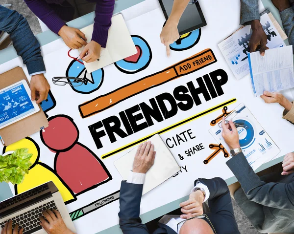 Przyjaźń, Social Media Concept — Zdjęcie stockowe