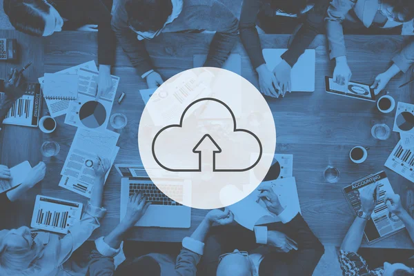 Concepto de almacenamiento cloud computing — Foto de Stock