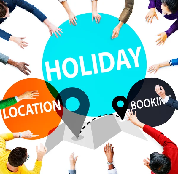 Vakantie, locatie, boeking leisure Concept — Stockfoto