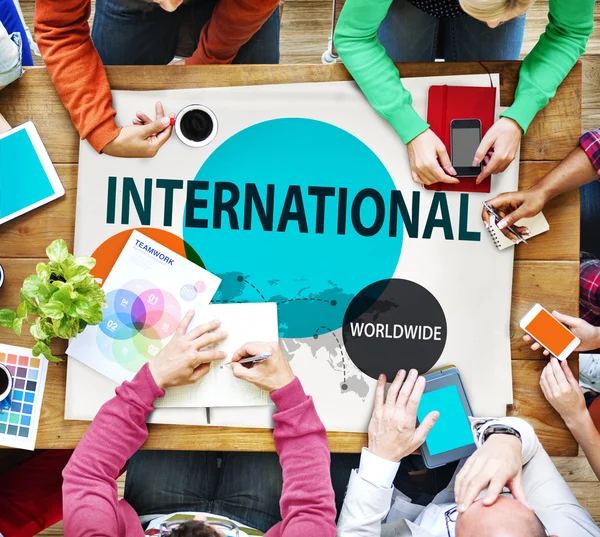 Concepto de comunidad internacional global — Foto de Stock