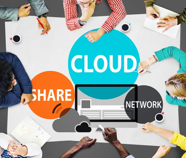 Concetto di database per il cloud computing — Foto Stock