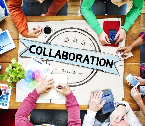 Collaboration Coopération Concept de partenariat — Photo