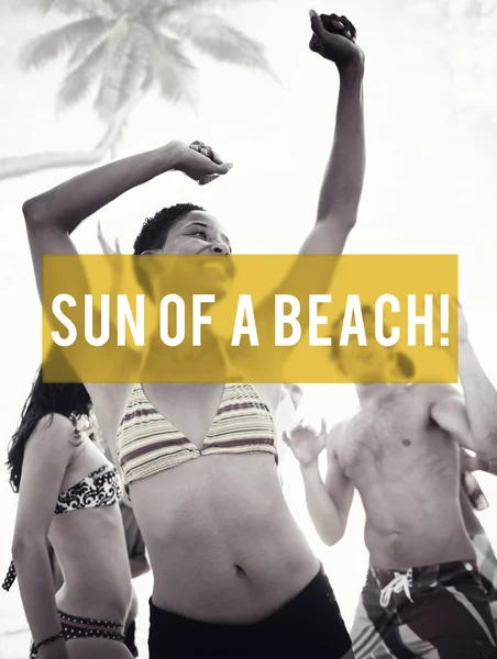Koncept pláži přátelství letní dovolenou — Stock fotografie