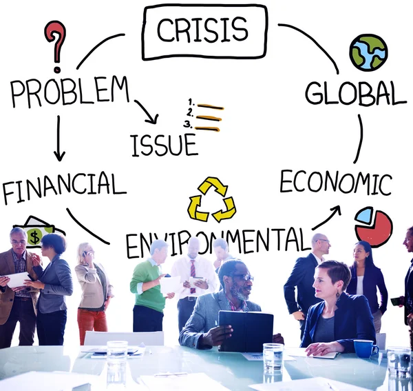 Válság gazdasági környezetvédelmi koncepció — Stock Fotó