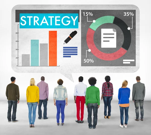 Group of Business People and Strategy — Stock Photo, Image