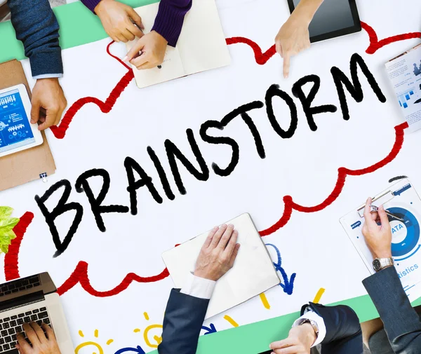 Brainstorming, Condividere il concetto di comunicazione — Foto Stock