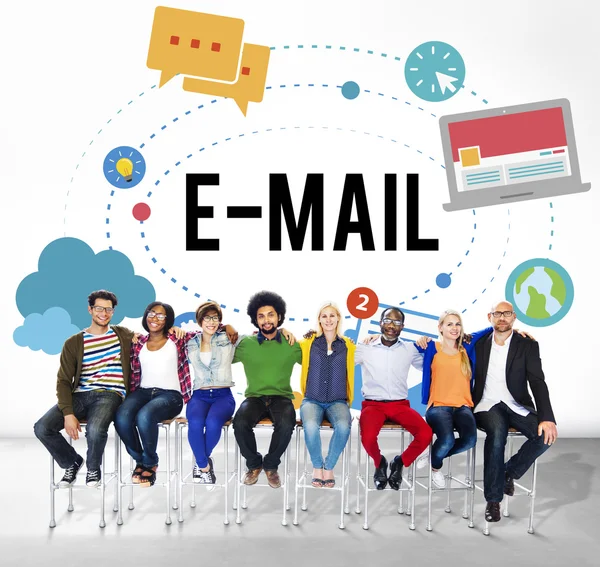 E-mail Messagerie instantanée Concept — Photo