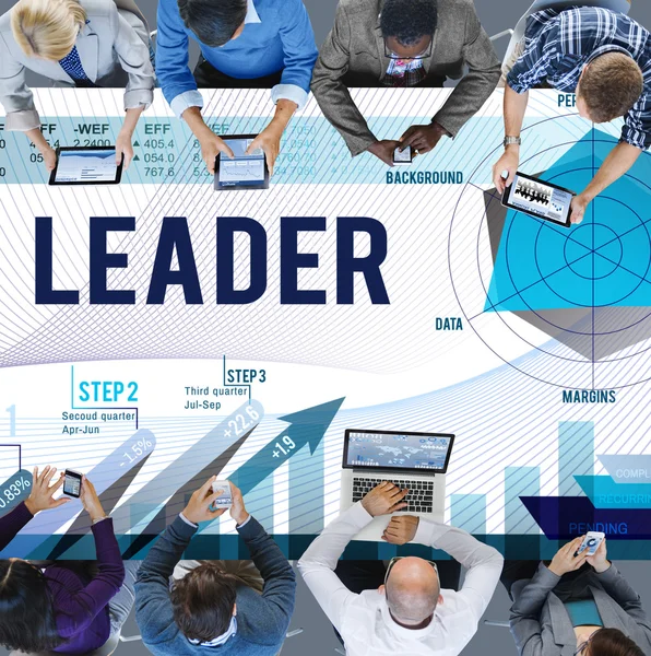Group of Business People and Leader — Stock Photo, Image