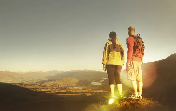 Wandelaars in Nieuw-Zeeland — Stockfoto