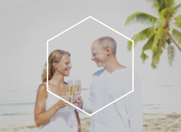 Paar auf Flitterwochen, Dating-Konzept — Stockfoto