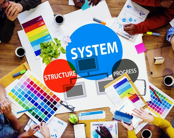 Gente de negocios y concepto de sistema —  Fotos de Stock