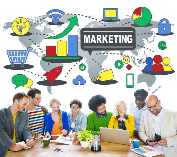 Concepto de Marketing Global Business — Foto de Stock