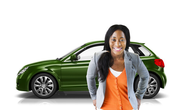 woman with Car behind her