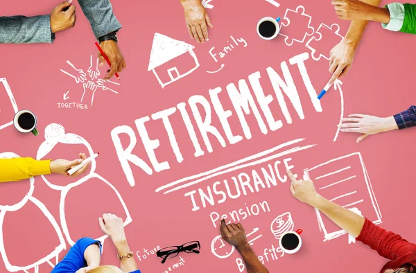 Pensioen verzekering pensioen Concept — Stockfoto