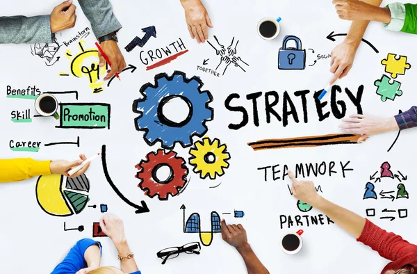 Strategie Teamwork visie Concept — Stockfoto