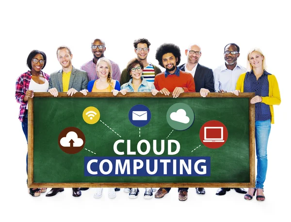 Diversity People with Cloud Computing Concept — Stock Photo, Image