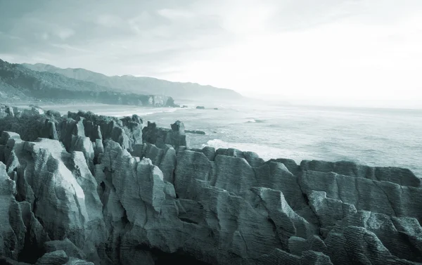 Rochers de crêpes en Nouvelle-Zélande — Photo