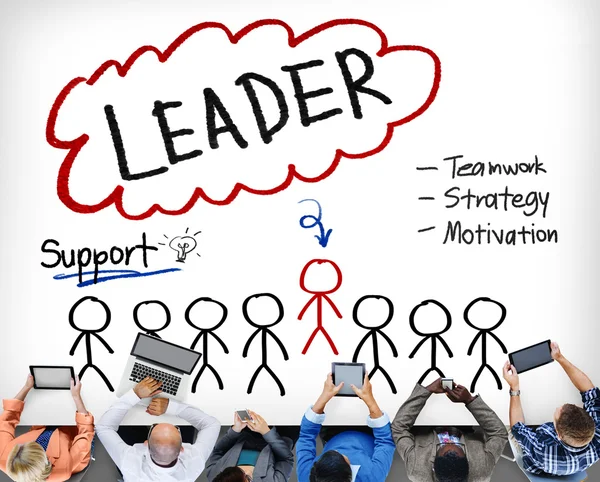 Leader Support Trabalho em equipe — Fotografia de Stock