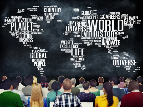 Sokszínűség az emberek és a világ a globalizáció fogalma — Stock Fotó