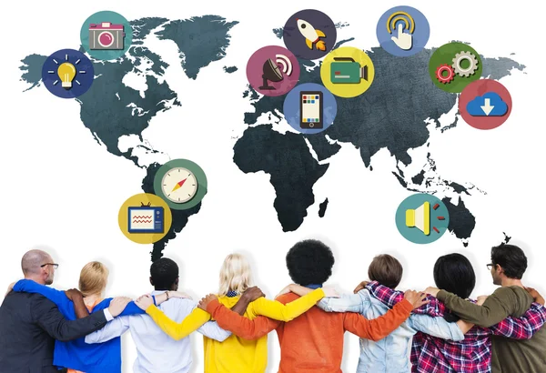 Social Media, International Connection Concept — Stock Photo, Image