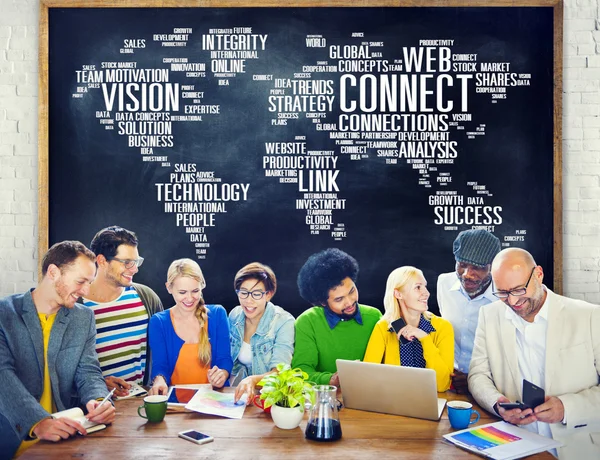 Diversity People and Social Media Concept — Stock Photo, Image