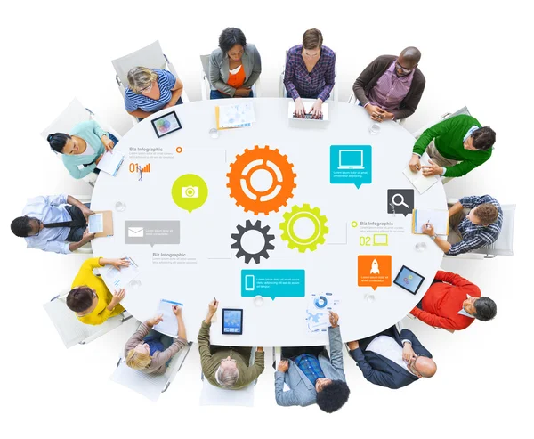 Teamwork Technologie Geschäftskonzept — Stockfoto