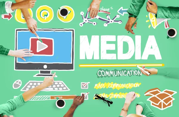 Social Media and Technology Connection — Stock Photo, Image