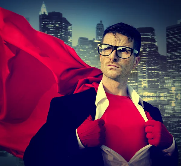 Strong Superhero Businessman — Stockfoto