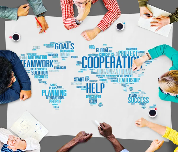 Cooperation Teamwork Concept — Stock Photo, Image