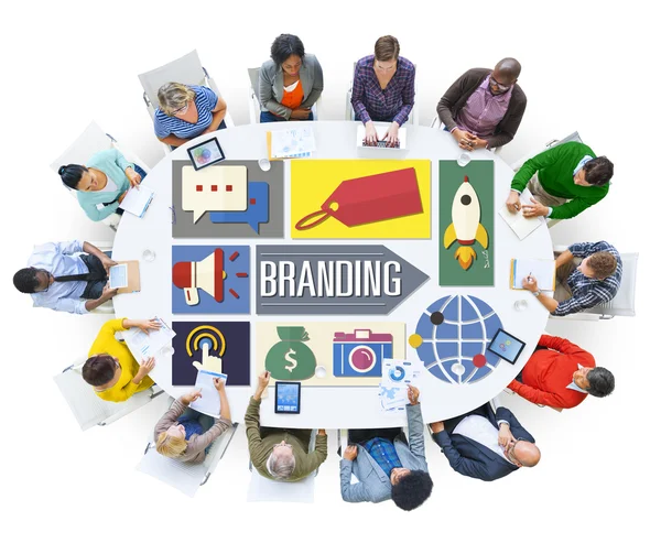 브랜딩 광고 사업 개념 — 스톡 사진