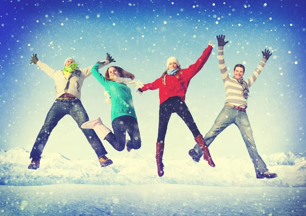 Friendship Winter Happiness — Stock Photo, Image
