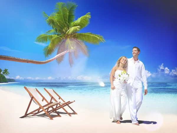 Couple Marriage at Beach, Wedding Concept — Stock Photo, Image