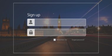 Sign Up Registration Password Concept clipart