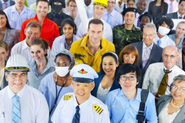 İnsanlar farklı meslekler 