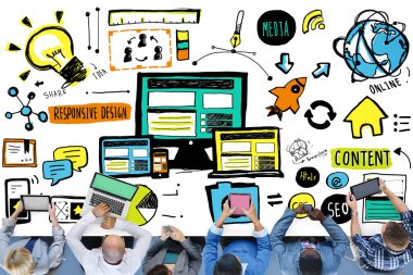 Duyarlı kaliteli paylaşım Online kavramı