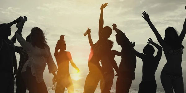 Célébration des gens à Beach Party Concept — Photo