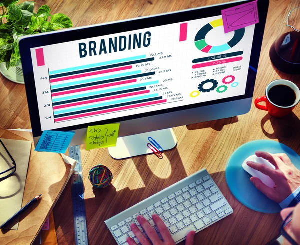 Branding Copyright Banner koncepció — Stock Fotó