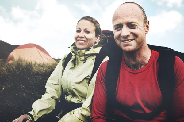 Hikers Camping New Zealand Concept — Stock Photo, Image