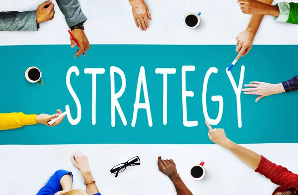 Persone diverse e concetto di strategia — Foto Stock