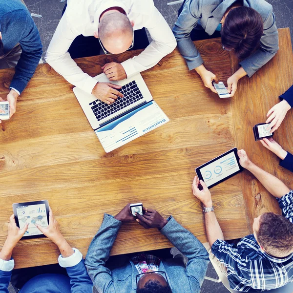 Groep van mensen uit het bedrijfsleven over de bijeenkomst van de Corporate — Stockfoto