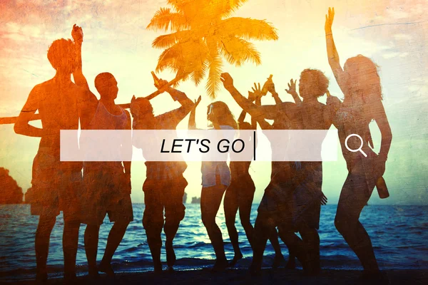 Let's Go zomer vrijheid Concept — Stockfoto
