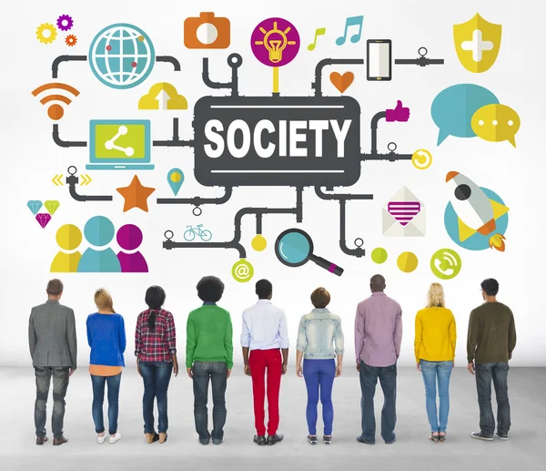 Diversidad de personas y Social Media Concept — Foto de Stock