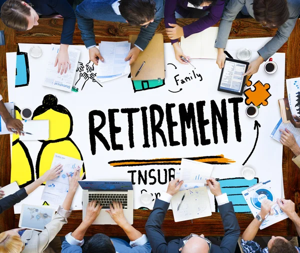 Concetto di pensione di assicurazione vecchiaia — Foto Stock